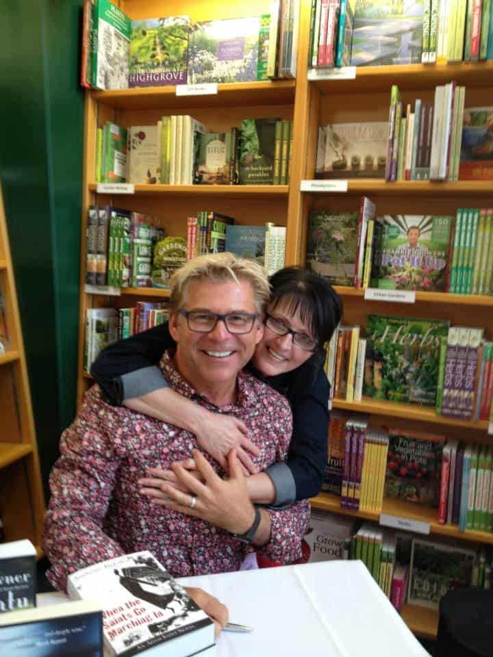 With reader Denise, who had just been in Saskatoon to surprise me by attending that launch too.